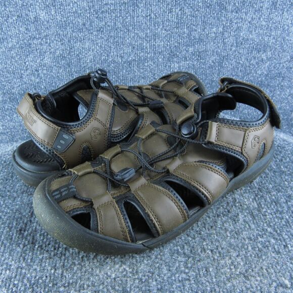 Khombu Travis Men Fisherman Sandals Size 10 Medium Brown Synthetic Drawstring - Picture 1 of 10